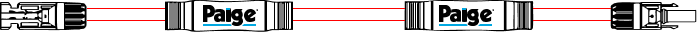 PaigeX assembly diagram labeling two copper ends with aluminum conductors.
